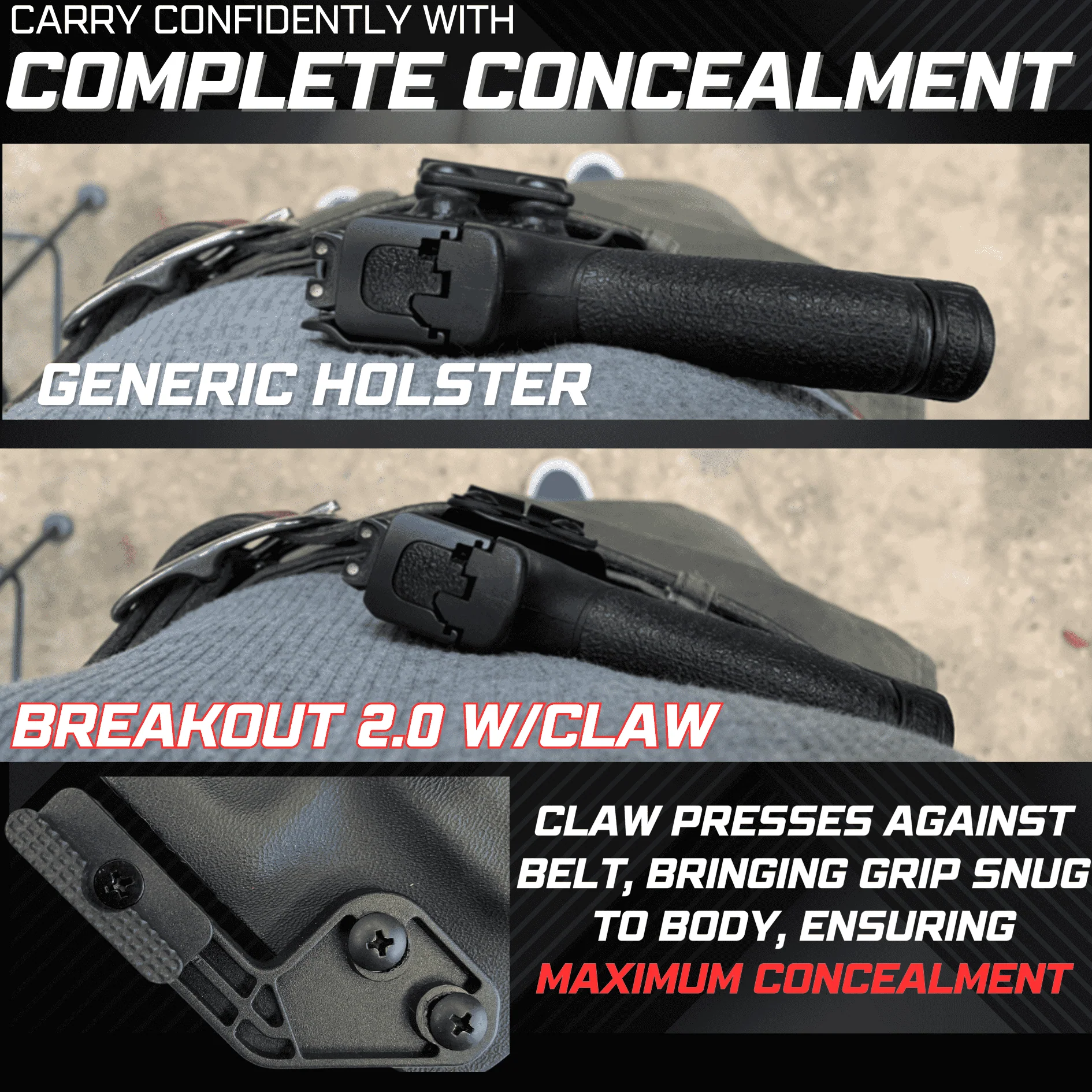 Breakout 2.0 IWB Holster | Rapid Access, Complete Concealment, and All-Day Comfort - Image 16